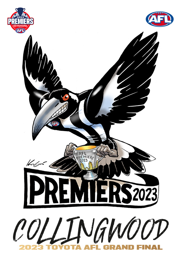 AFL Premiers 2023 Collingwood Magpies - Poster